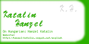 katalin hanzel business card